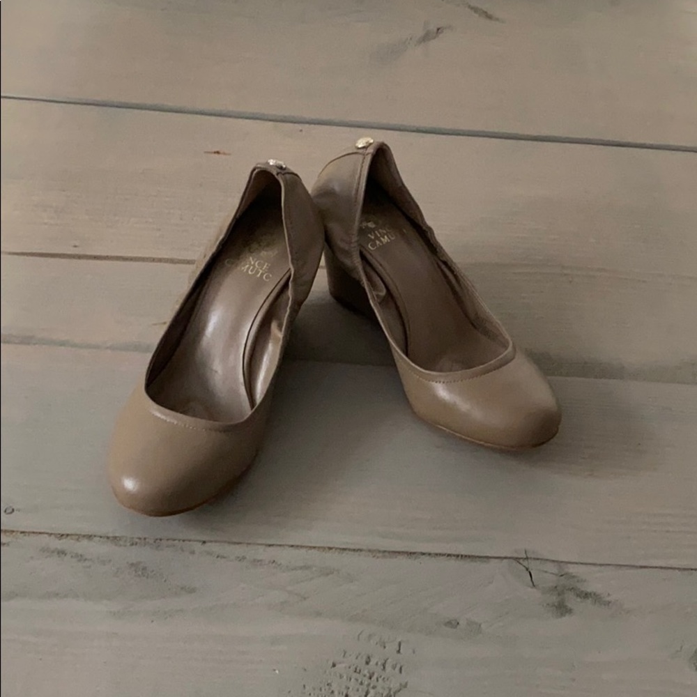 Vince Camuto Elmay Wedge Pump - Tan